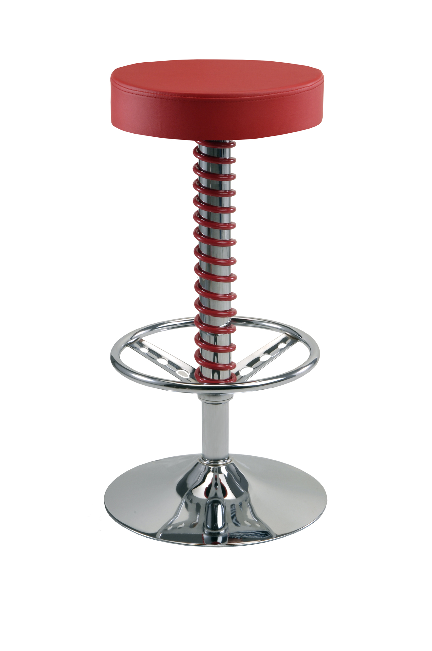 Intro-Tech Automotive, Pitstop Furniture, PC1400R Crew Stool Red, Barstool